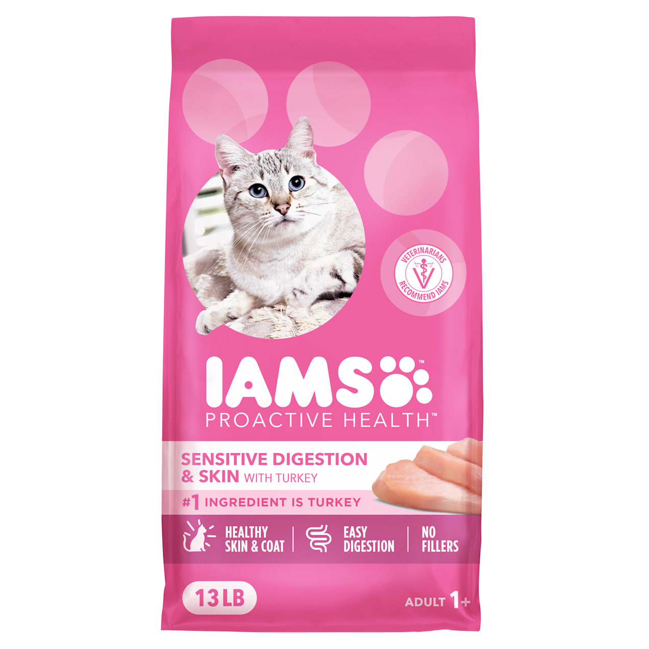 Iams ProActive Health Adult Sensitive Digestion & Skin with Real Turkey