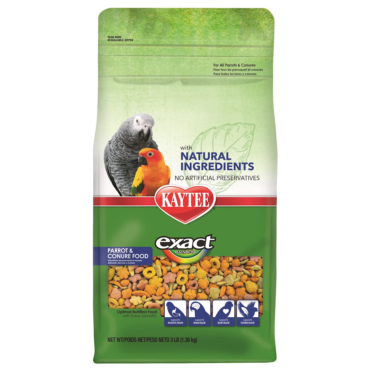 Kaytee Exact Rainbow with Natural Colors Parrot and Conure ...