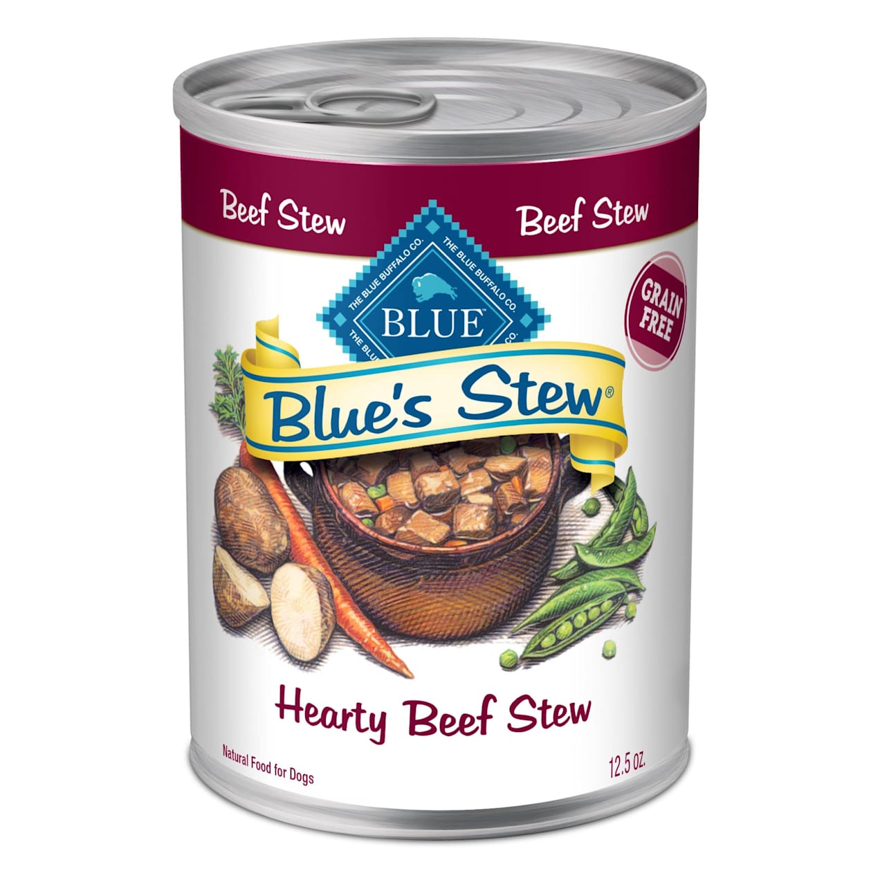 Blue Buffalo Blue's Stew Hearty Beef Stew Adult Canned Dog Food, 12.5 oz., Case of 12 Petco