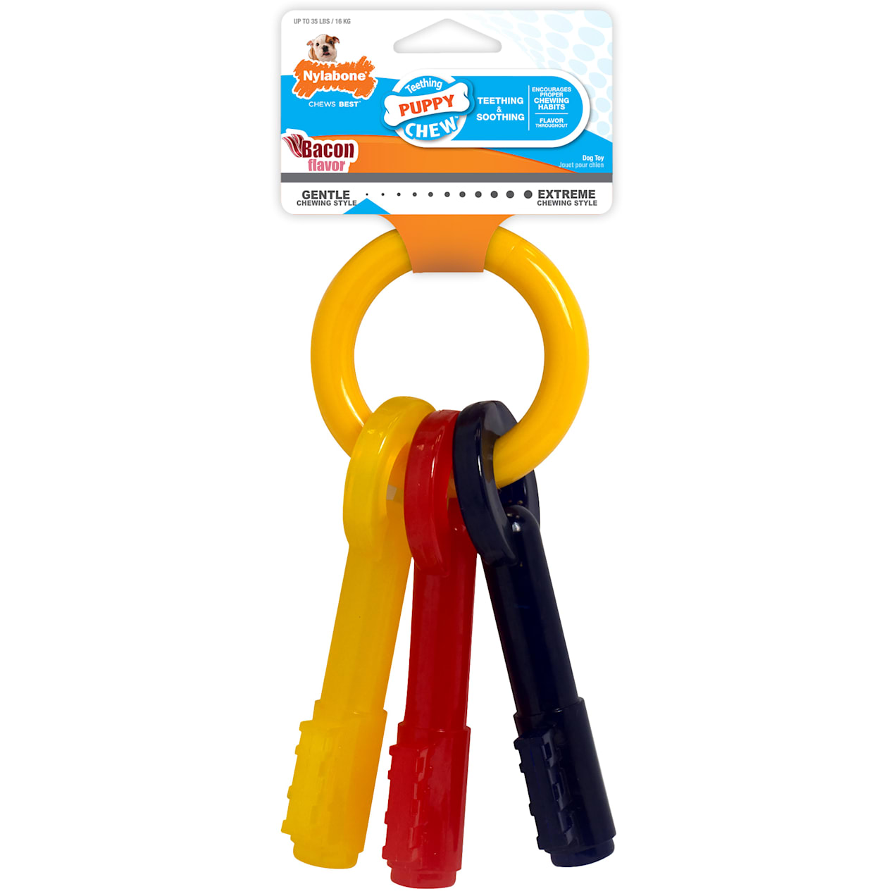 Nylabone Puppy Teething Key Chew Toys for Dog, Large Petco