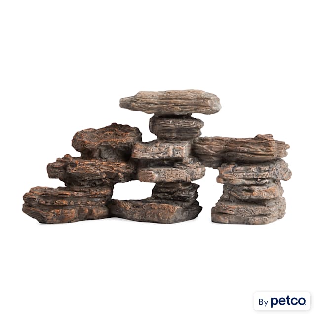 Imagitarium Stacked Stone Hideaway Aquarium Decor
