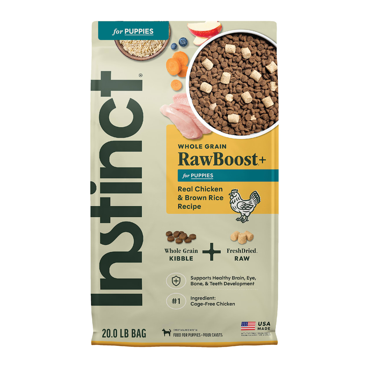Instinct Raw Boost Puppy Whole Grain Real Chicken & Brown Rice Recipe Dry Dog Food