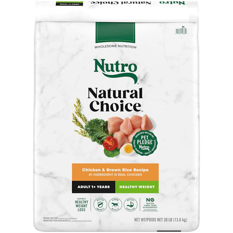 Nutro Wholesome Essentials Healthy Weight Farm Raised Chicken Brown Rice Sweet Potato Recipe Dry Adult Dog Food 30 Lbs Petco
