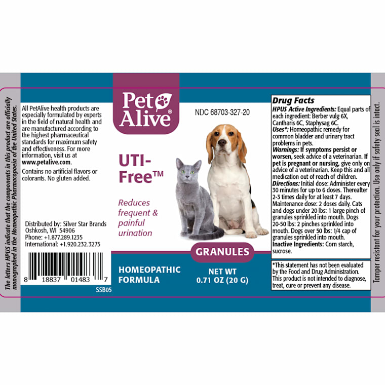 Petalive Natural Homeopathic Uti Free Granules Pet Medicine 0 71 Oz Petco