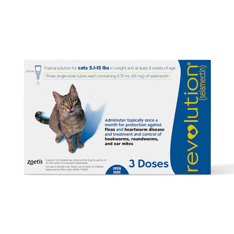 Revolution Topical Solution For Cats 5 1 15 Lbs 3 Month Supply Petco