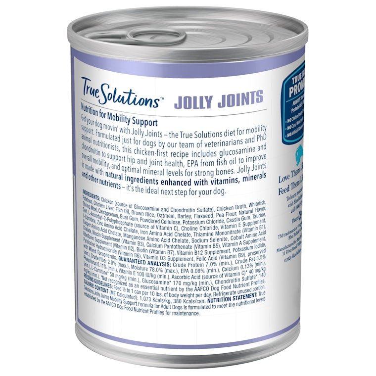 Blue Buffalo True Solutions Jolly Joints Natural Mobility Support Chicken Flavor Adult Wet Dog Food 12 5 Oz Case Of 12 Petco