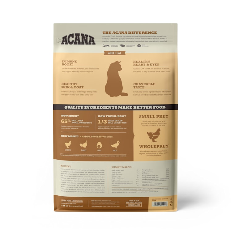 Acana Homestead Harvest Chicken Turkey And Duck Dry Cat Food 10 Lbs Petco
