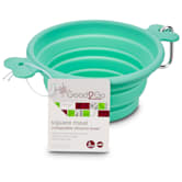 3PC Cooper & Pals Portable Silicone Collapsible Travel Dog Bowls Carry Hook Space Saver 3 Colours