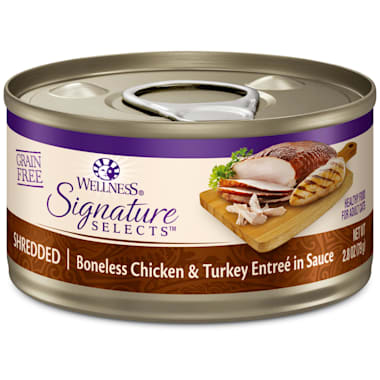 Wellness Core Signature Selects Natural Grain Free Shredded Chicken Turkey Wet Cat Food 2 8 Oz Petco