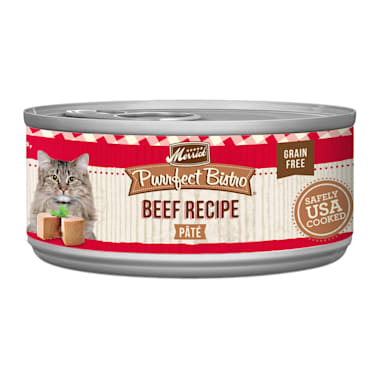 Merrick Purrfect Bistro Grain Free Beef Pate Wet Cat Food 5 5 Oz Case Of 24 Petco