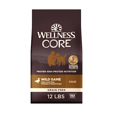 Wellness Core Natural Grain Free Wild Game Duck Turkey Boar Rabbit Dry Dog Food 12 Lbs Petco