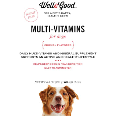 Well Good Chicken Flavored Daily Multivitamins For Adult Dogs Count Of 60 Petco