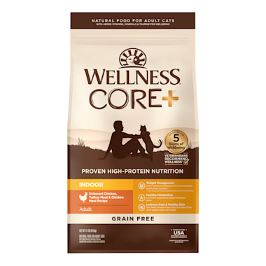 Wellness Core Natural Grain Free Chicken Turkey Dry Indoor Cat Food 11 Pound Bag Petco