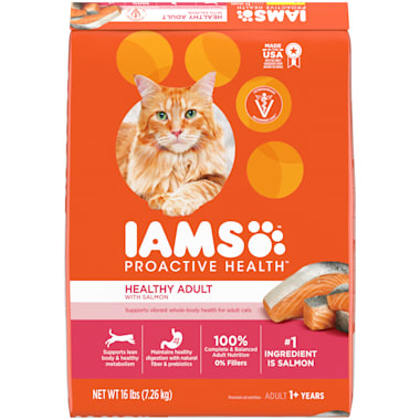 Iams Proactive Health With Salmon Adult Healthy Dry Cat Food 16 Lbs Petco
