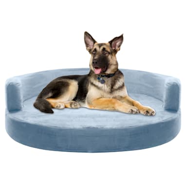 Kopeks Orthopedic Memory Foam Round Grey Sofa Bed For Dogs 50 D Petco