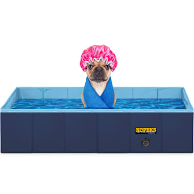 Kopeks Rectangular Outdoor Pet Blue Swimming Pool Large Petco