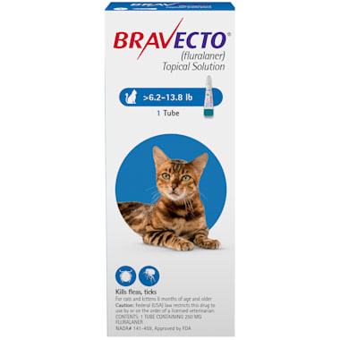 Bravecto Topical Solution For Cats 6 2 13 8 Lbs 3 Month Supply Petco