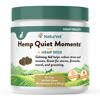 Naturvet Hemp Quiet Moments Plus Hemp Seed Soft Chews For Cats Count Of 60 Petco