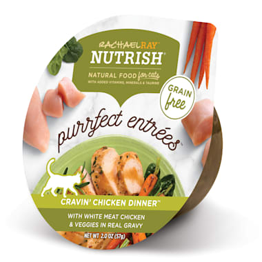 Rachael Ray Nutrish Purrfect Entrees Grain Free Natural Chicken Veggies In Real Gravy Wet Cat Food 2 Oz Case Of 24 Petco