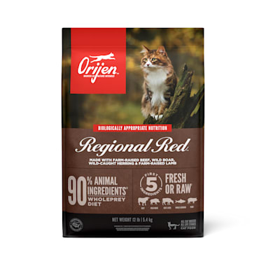 Orijen Grain Free Regional Red Premium High Protein Fresh Raw Animal Ingredients Dry Cat Food 12 Lbs Petco