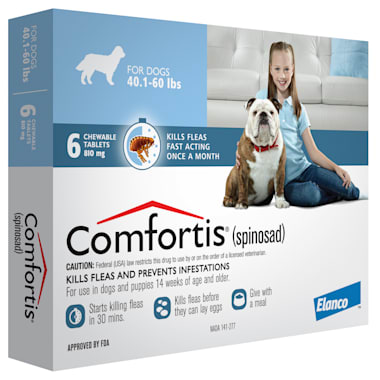 Comfortis Chewable Tablets For Dogs 40 1 To 60 Lbs 6 Month Supply Petco