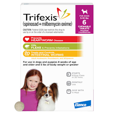 Trifexis Chewable Tablets For Dogs 5 To 10 Lbs 6 Month Supply Petco