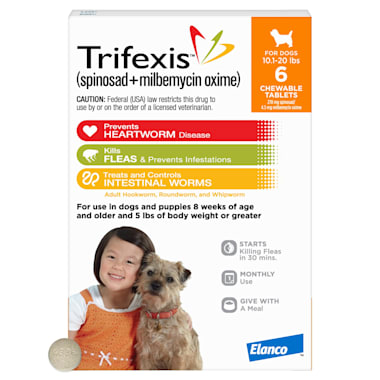 Trifexis Chewable Tablets For Dogs 10 1 To 20 Lbs 6 Month Supply Petco