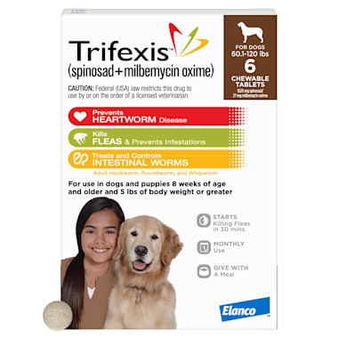 Trifexis Chewable Tablets For Dogs 60 1 To 120 Lbs 6 Month Supply Petco