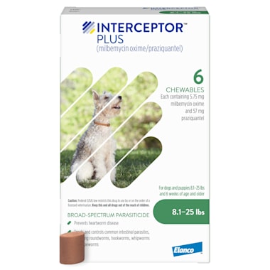 Interceptor Plus Chewables For Dogs 8 To 25 Lbs 6 Month Supply Petco