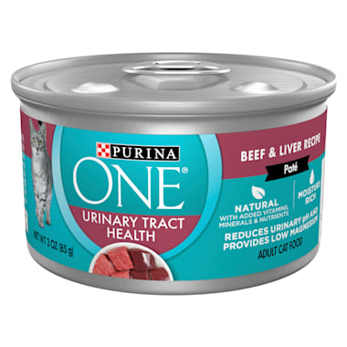 Purina One Urinary Tract Health Beef Liver Recipe Pate Wet Cat Food 3 Oz Case Of 12 Petco