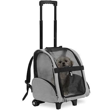 Kopeks Gray Deluxe Backpack Pet Travel Carrier Medium Petco
