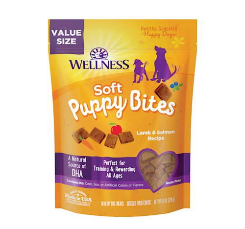 Wellness Complete Health Natural Grain Free Lamb and Salmon Recipe Soft Puppy Bites