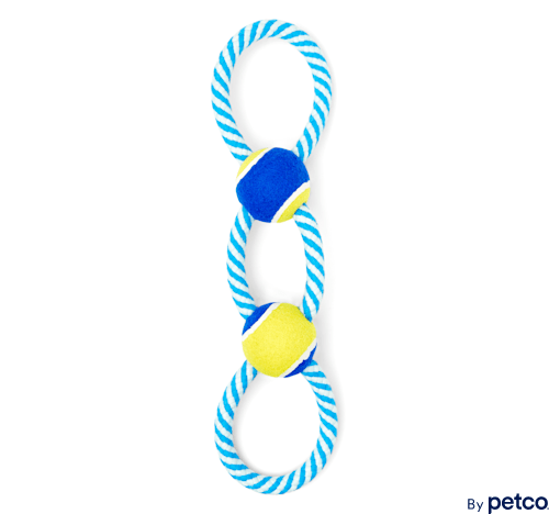Leaps & Bounds Tennis Ball & Rope Dog Toy