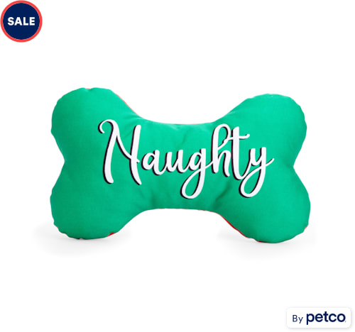 petco.com | More and Merrier Naughty/Nice Plush Bone Dog Toy