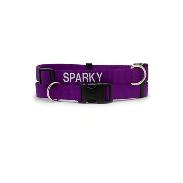 Coastal Pet Products Personalized Purple Adjustable Dog Collar with Plastic Buckle, Medium - Carousel image #1