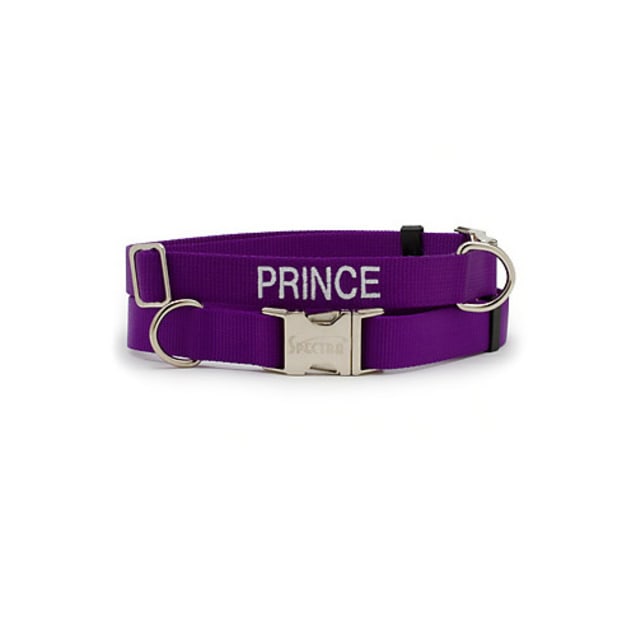 Coastal Pet Products Personalized Purple Adjustable Dog Collar with Metal Buckle, Large - Carousel image #1