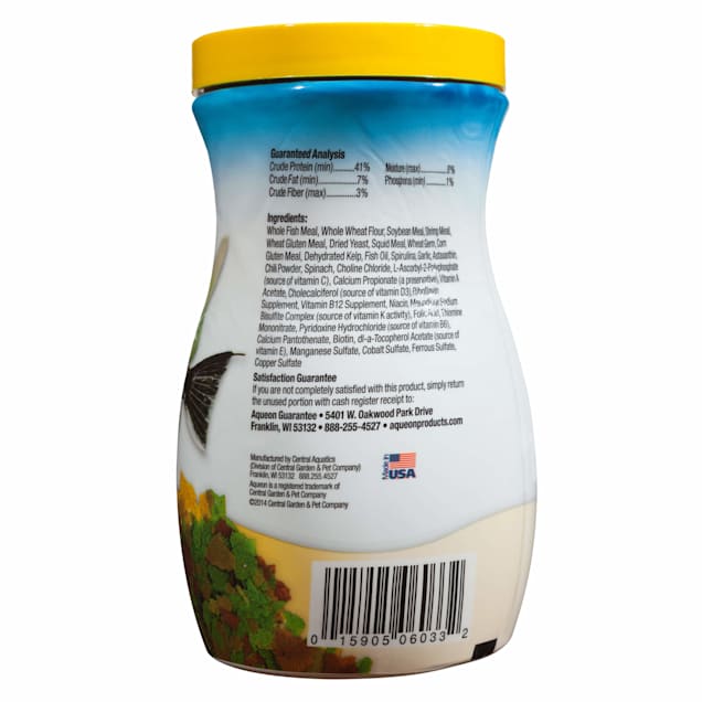 Aqueon tropical top flakes fish food