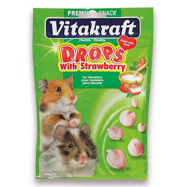 Vitakraft Drops with Strawberry Hamster Treats, 5.3 oz. - Carousel image #1