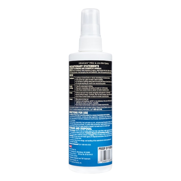 8 In 1 Ultra Care Mite Lice Bird Spray 8 Oz Petco