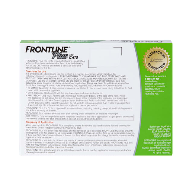 Frontline plus for cats directions new arrivals