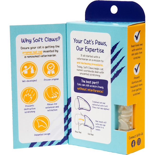 Soft Claws Clear Cat Nail Caps Small Petco