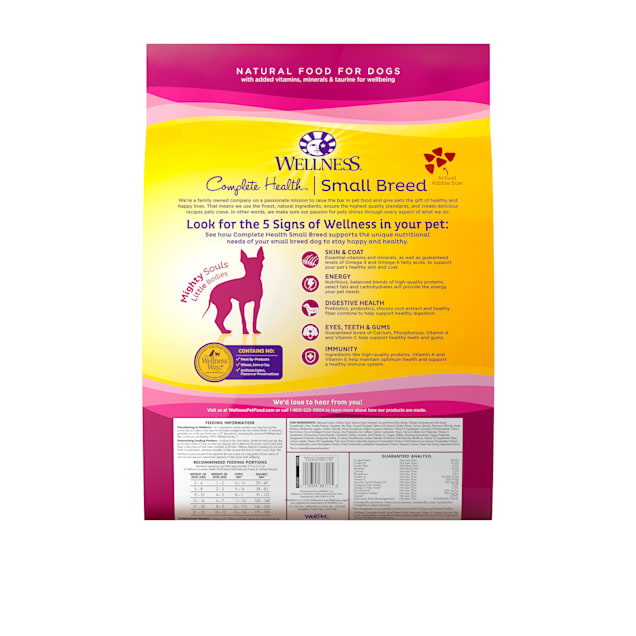 Wellness small breed turkey and oatmeal clearance