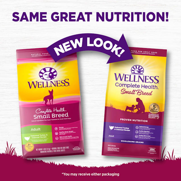 Wellness Complete Health Natural Small Breed Turkey and Oatmeal Recipe Dry Dog Food 12 lbs