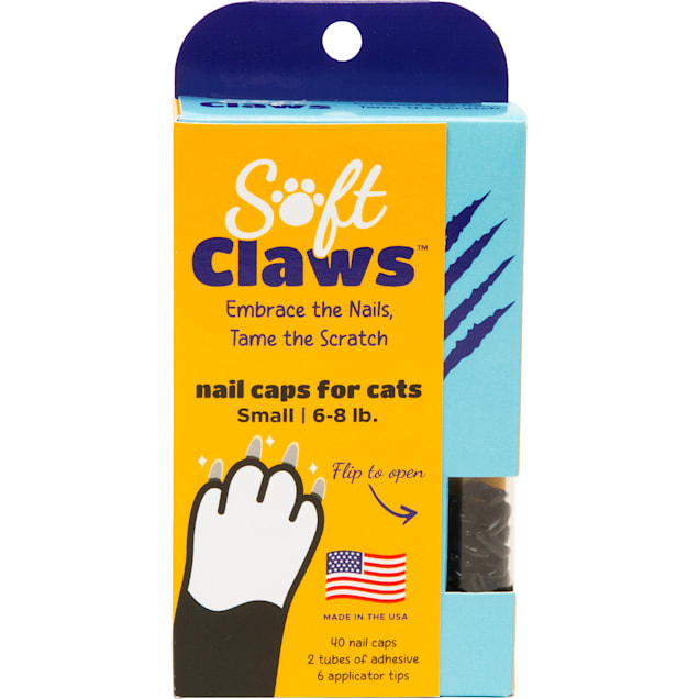 Soft Claws Black Cat Nail Caps, Small - Carousel image #1