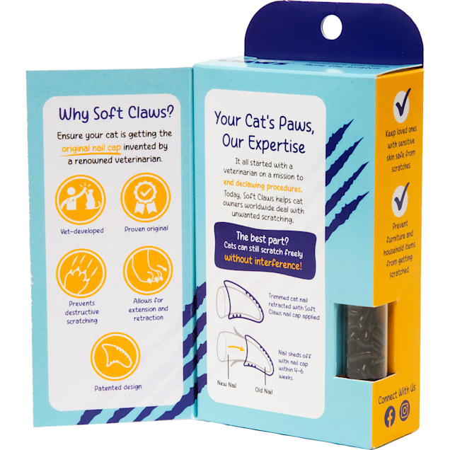 Soft Claws Black Cat Nail Caps, Medium | Petco