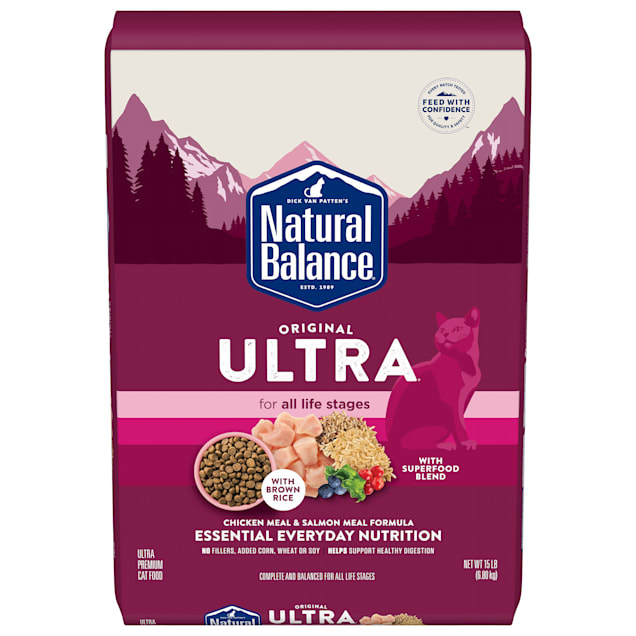 Natural Balance Original Ultra Chicken Meal & Salmon Meal Formula Dry Cat  Food, 15 lbs.