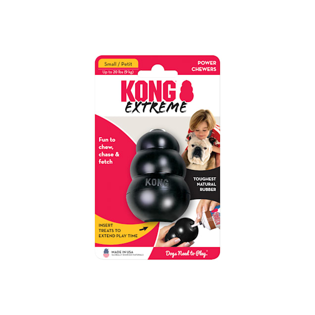 KONG Extreme Rubber Dog Toy, Black, Small