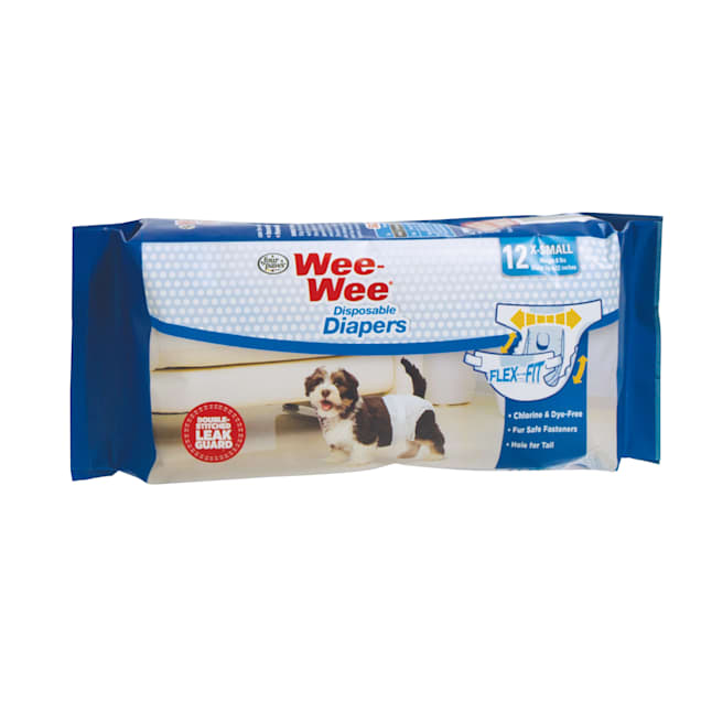 WeeWee Disposable Diapers, 12 Pack, XSmall Petco