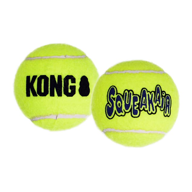 KONG SqueakAir Large Tennis Balls for Dogs Pack of 2