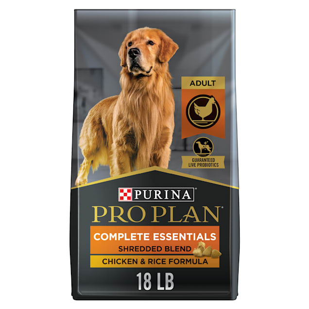 Purina Pro Plan High Protein with Probiotics Shredded Blend Chicken and Rice Formula Dry Dog Food, 18 lbs. - Carousel image #1